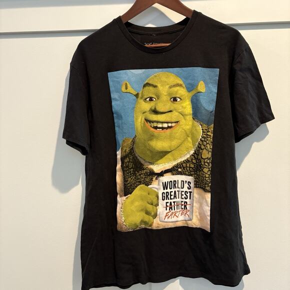 Shrek Other - Shrek Big Graphic T-Shirt Large Worlds Greatest Farter Dreamworks Fathers Day
